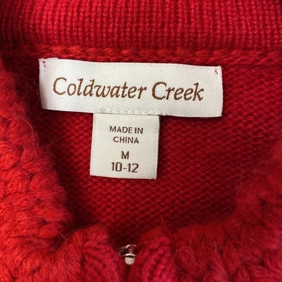 Alpaca/Wool Blend Cardigan Womens M Sweater Jacket Zip up Red soft Winter cozy - Picture 3 of 6